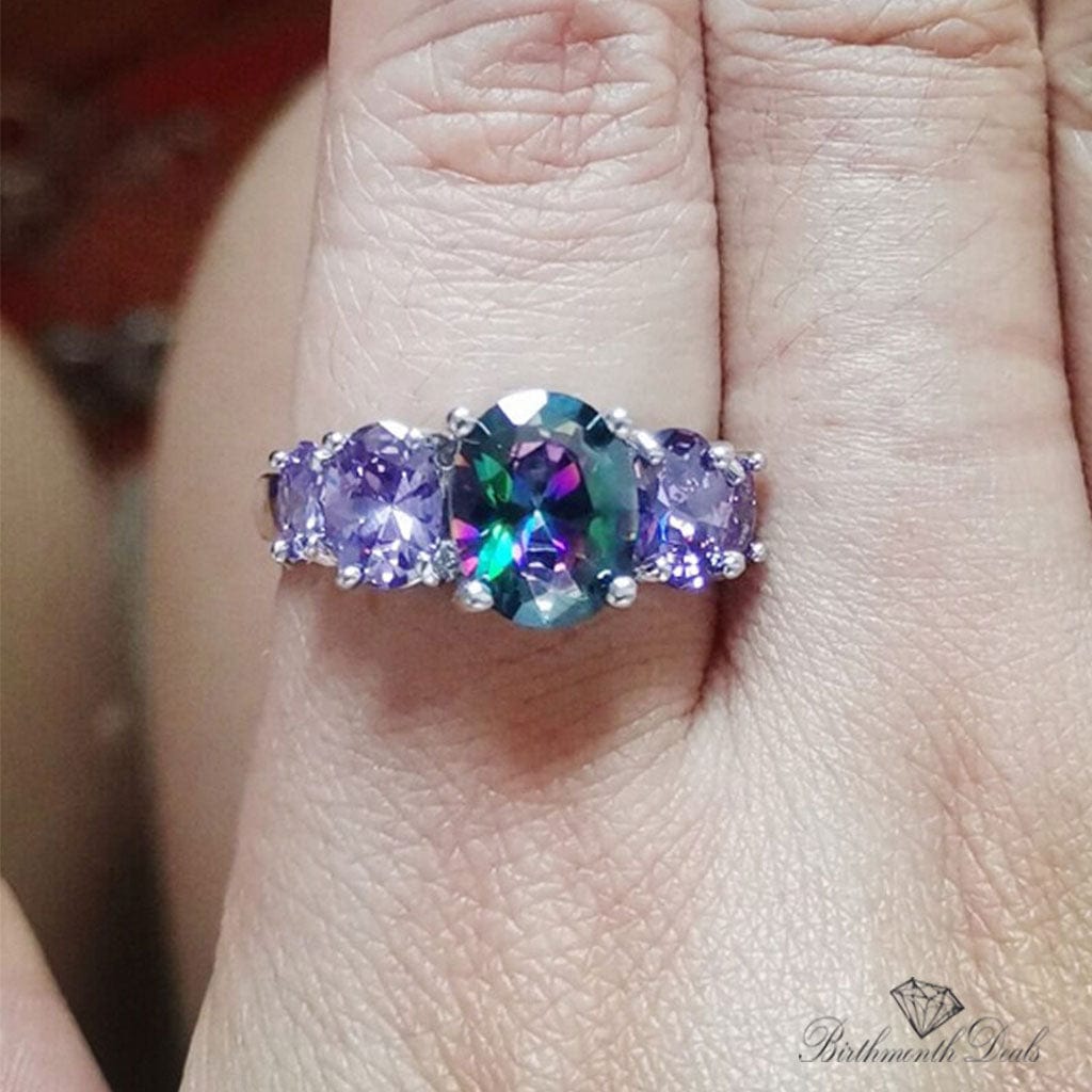 June Alexandrite Birthstone Ring - Birthmonth Deals