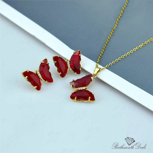 January Garnet Birthstone Jewelry Set - Birthmonth Deals