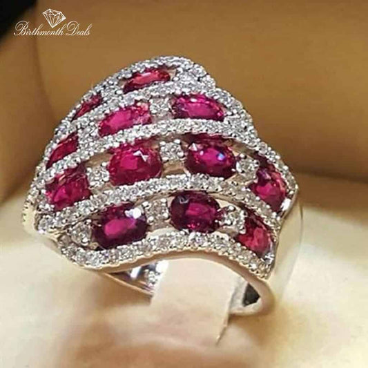 July Ruby Birthstone Ring - Birthmonth Deals