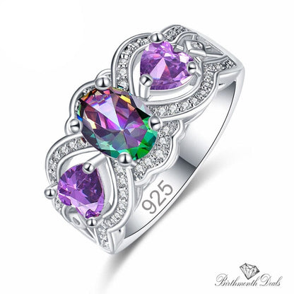 June Alexandrite Birthstone Ring - Birthmonth Deals