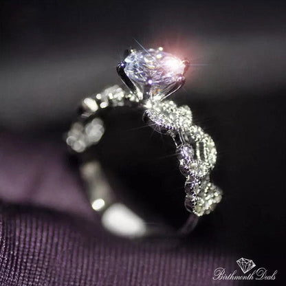 April Diamond Birthstone Ring - Birthmonth Deals