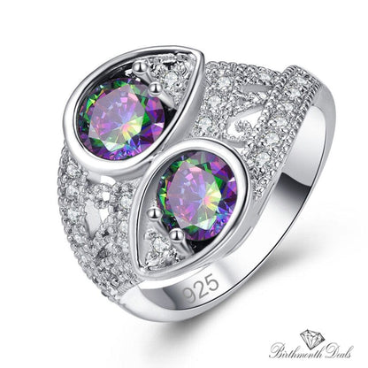 June Alexandrite Birthstone Ring - Birthmonth Deals