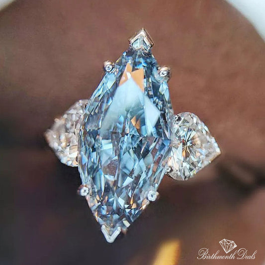 March Aquamarine Birthstone Ring - Birthmonth Deals