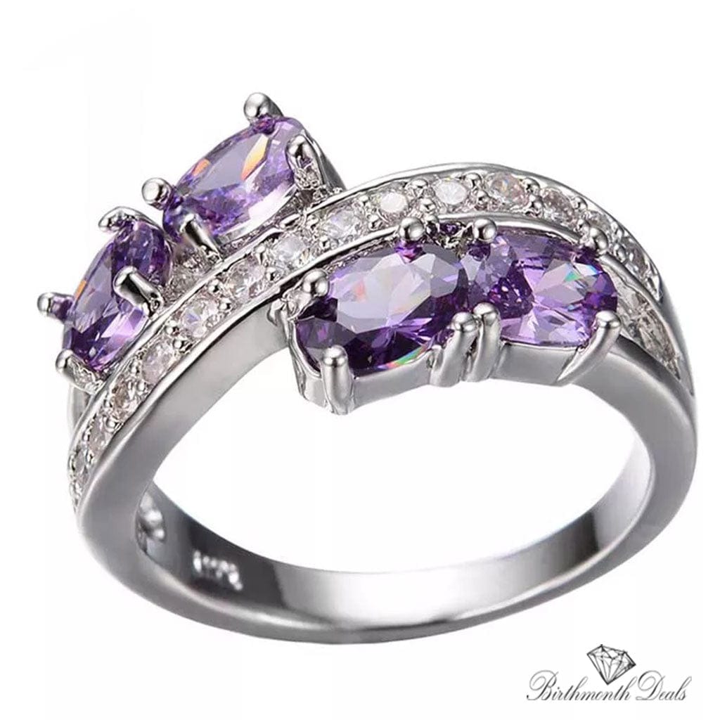 February Amethyst Birthstone Ring - Birthmonth Deals