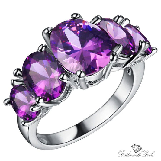 June Alexandrite Birthstone Ring - Birthmonth Deals