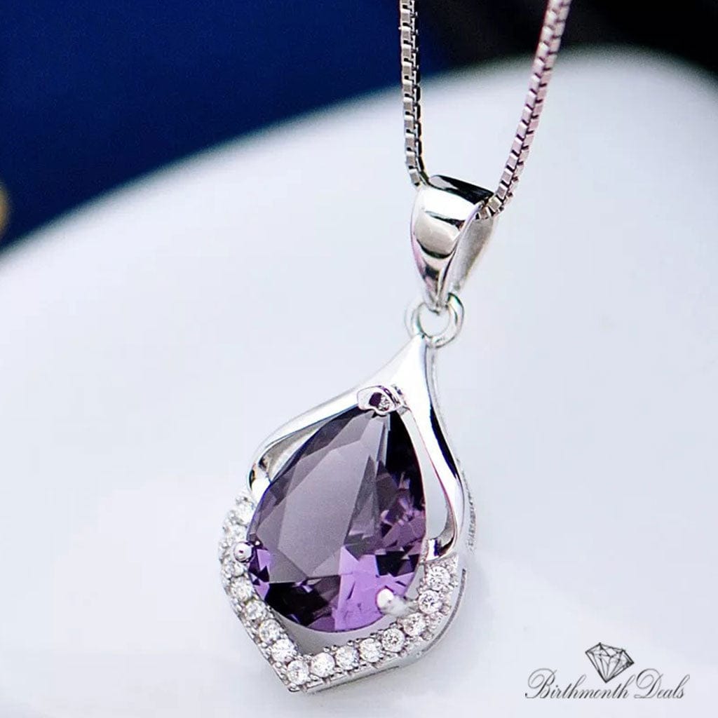 February Amethyst Birthstone Necklace - Birthmonth Deals