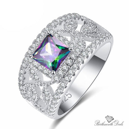June Alexandrite Birthstone Ring - Birthmonth Deals