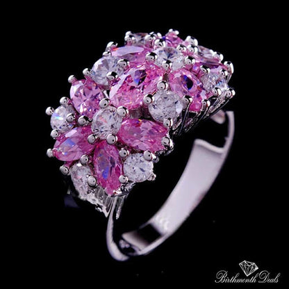 October Pink Tourmaline Birthstone Ring - Birthmonth Deals