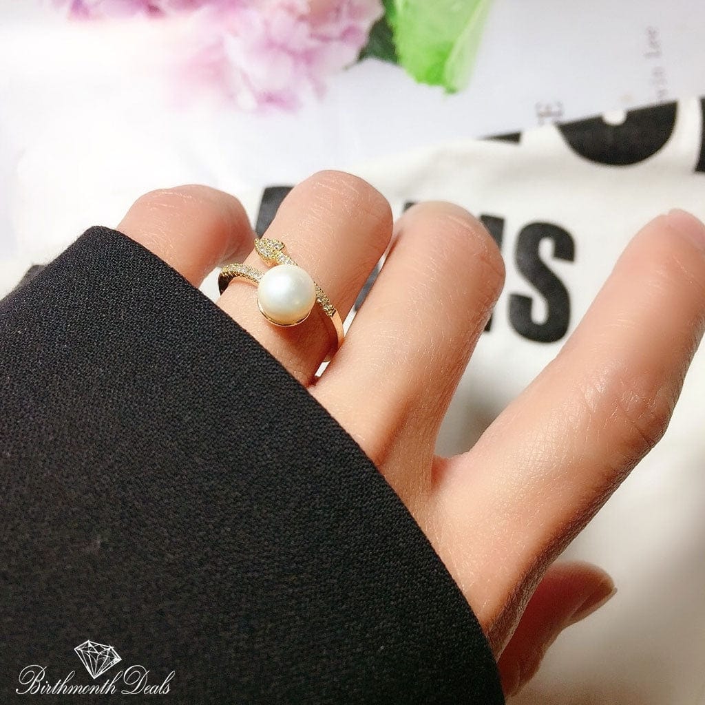 June Pearl Birthstone Ring - Birthmonth Deals