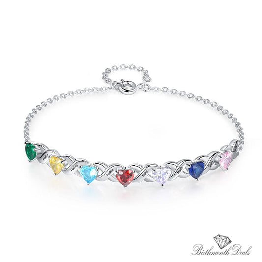 Personalized family birthstone bracelet - Birthmonth Deals