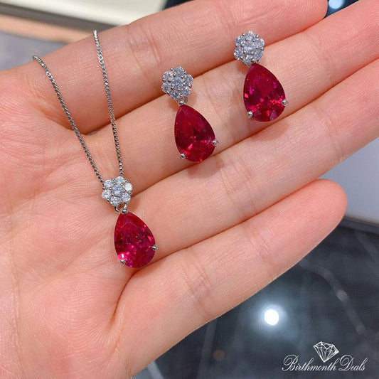 January Garnet Birthstone Jewelry Set - Birthmonth Deals