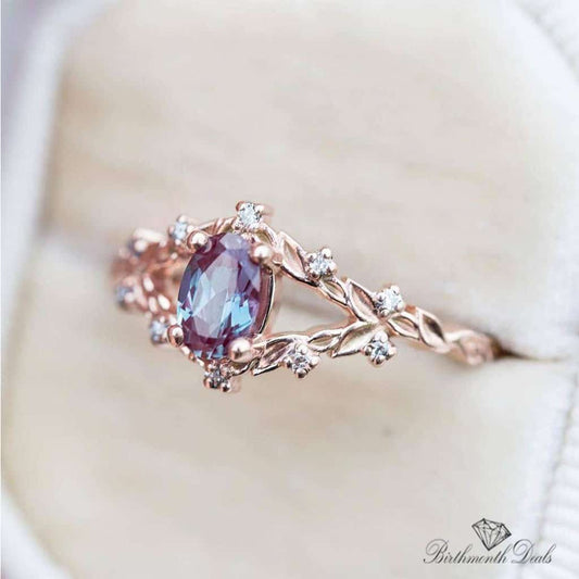 June Alexandrite Birthstone Ring - Birthmonth Deals