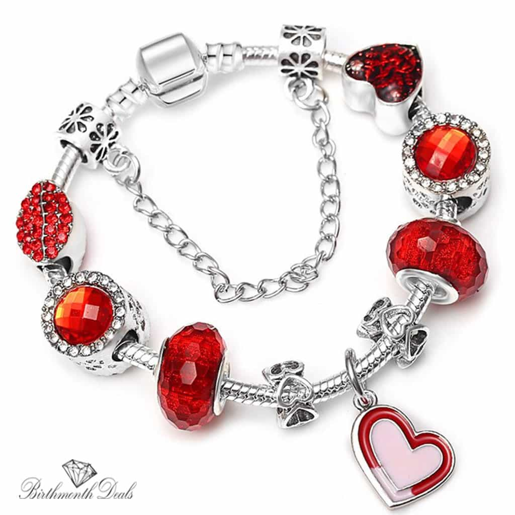 July Ruby Birthstone Bracelet - Birthmonth Deals