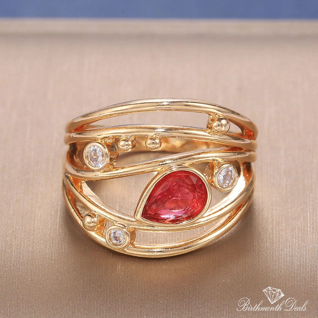 July Ruby Birthstone Ring - Birthmonth Deals