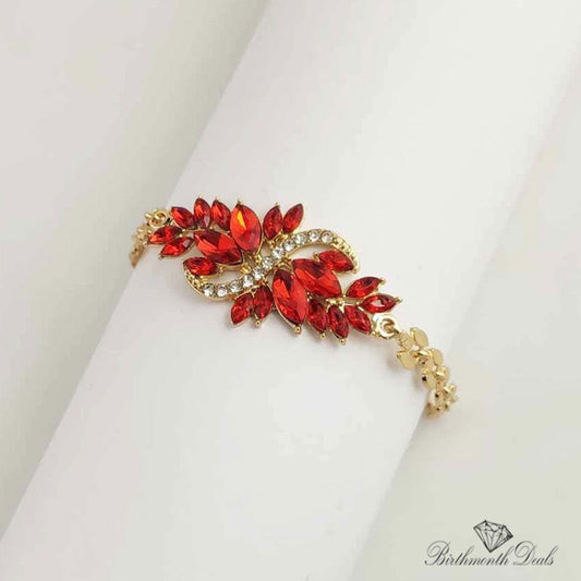 July Ruby Birthstone Bracelet - Birthmonth Deals