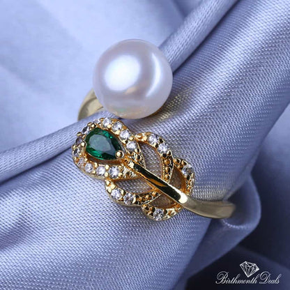 June Pearl Birthstone Ring - Birthmonth Deals