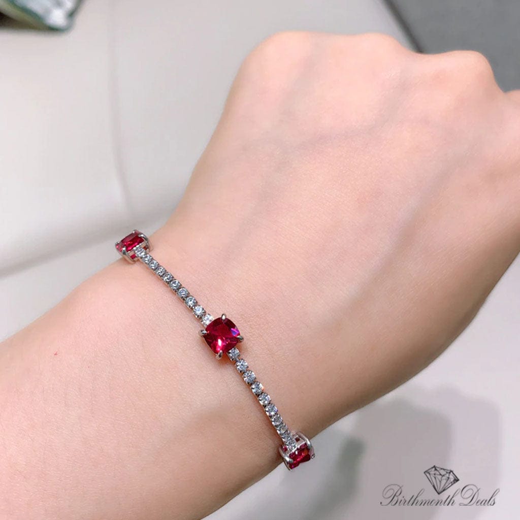 July Ruby Birthstone Bracelet - Birthmonth Deals