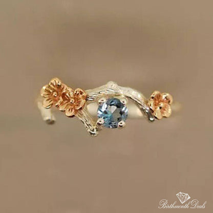 March Aquamarine Birthstone Ring - Birthmonth Deals