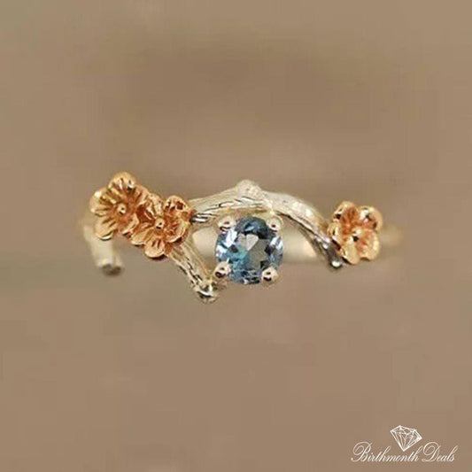 March Aquamarine Birthstone Ring - Birthmonth Deals