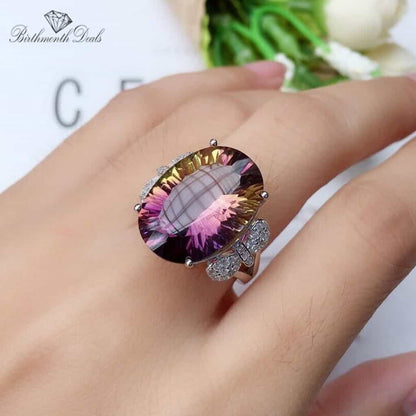 June Alexandrite Birthstone Ring - Birthmonth Deals