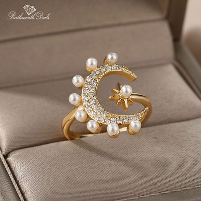 June Pearl Birthstone Ring - Birthmonth Deals