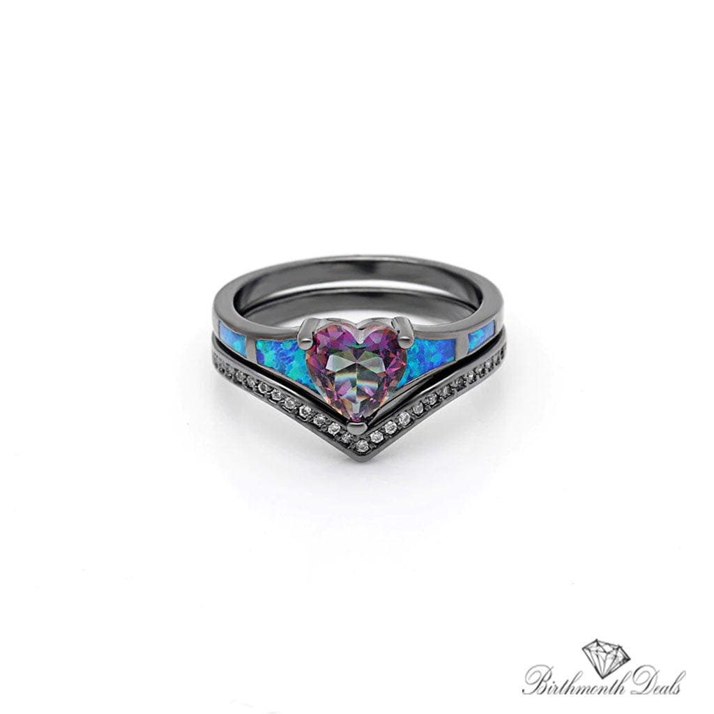 June Alexandrite Birthstone Stacking Ring - Birthmonth Deals