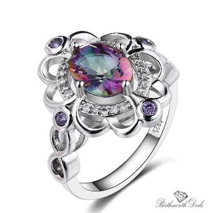 June Alexandrite Birthstone Ring - Birthmonth Deals