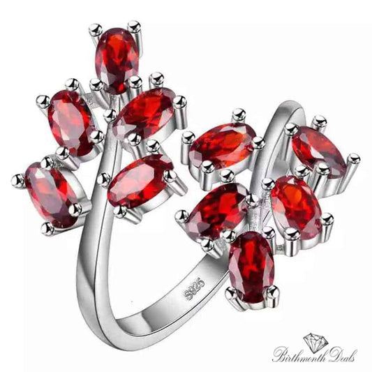 January Garnet Birthstone Ring - Birthmonth Deals