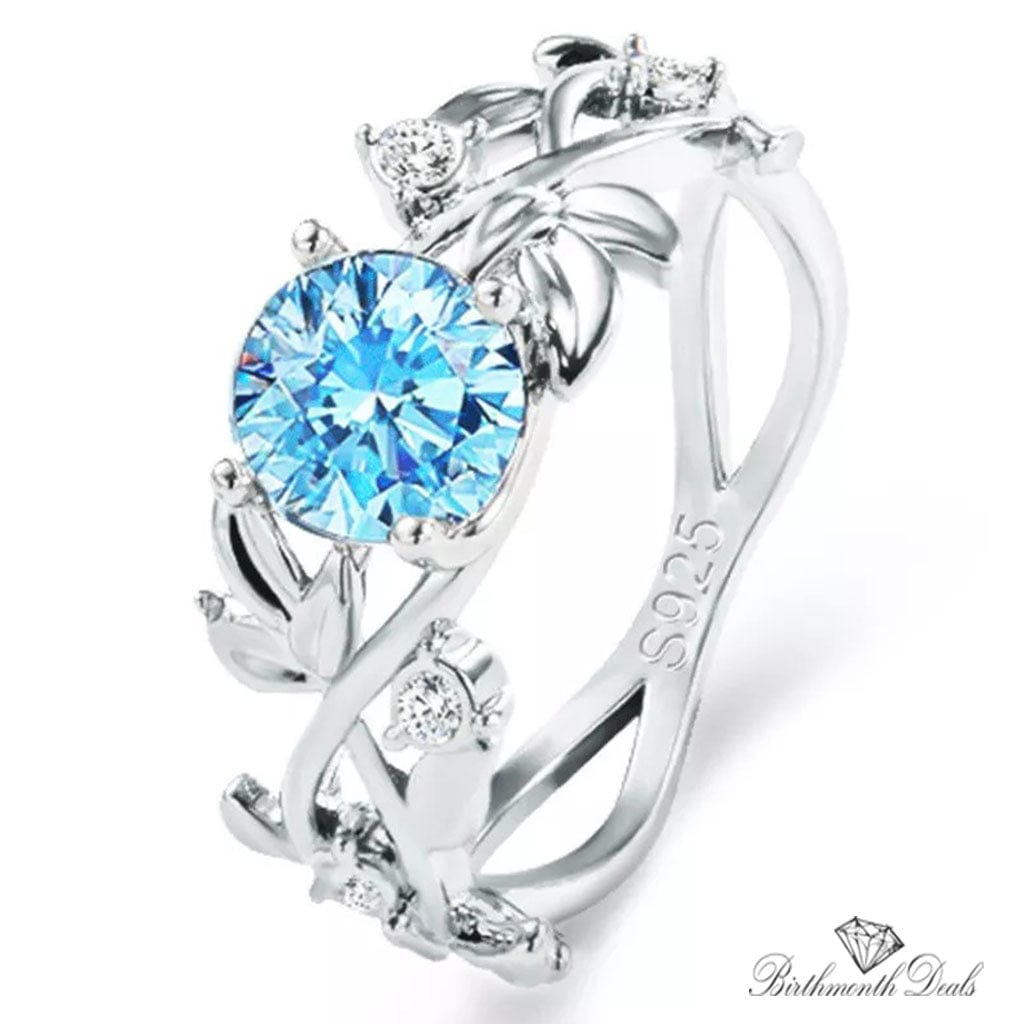 March Aquamarine Birthstone Ring - Birthmonth Deals