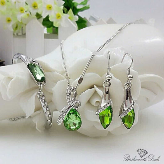 August Peridot Birthstone Jewelry Set - Birthmonth Deals