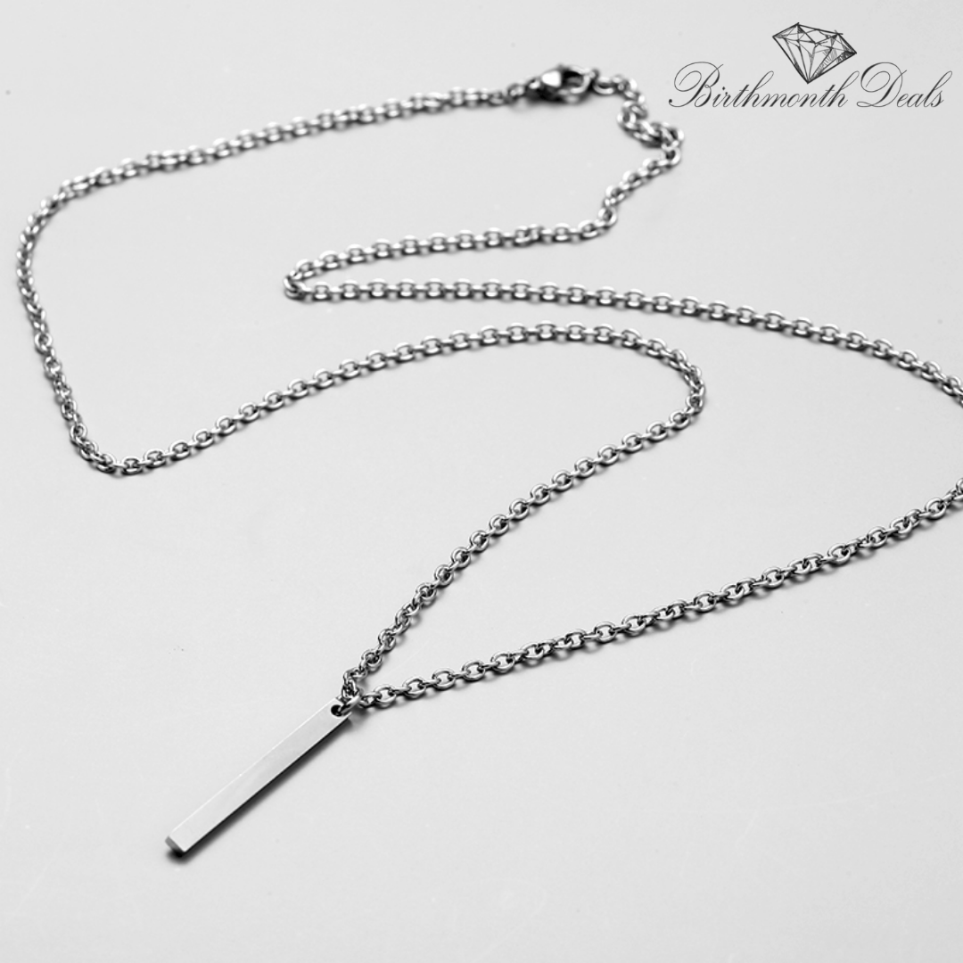 Rectangle Bar Necklace - Birthmonth Deals