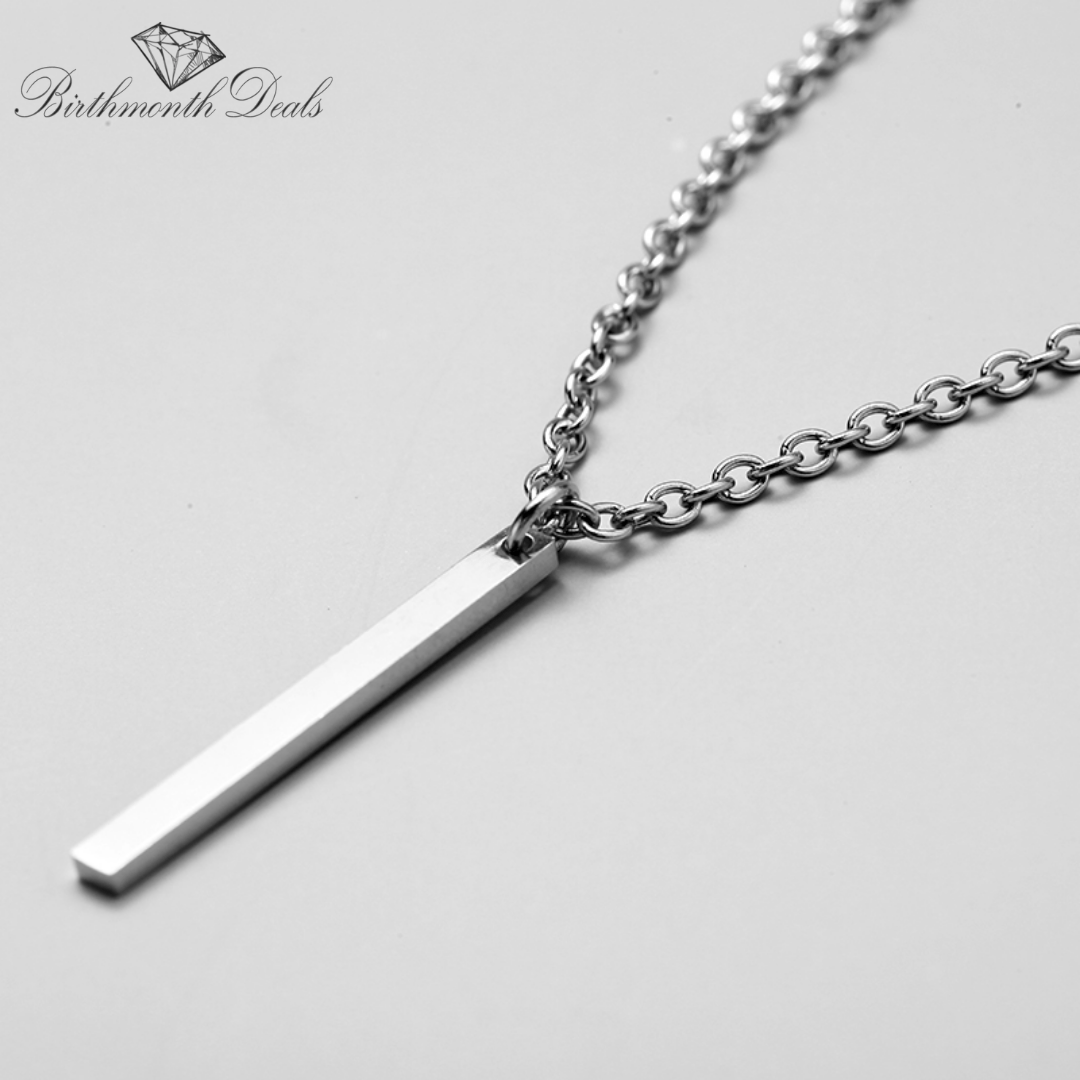 Rectangle Bar Necklace - Birthmonth Deals