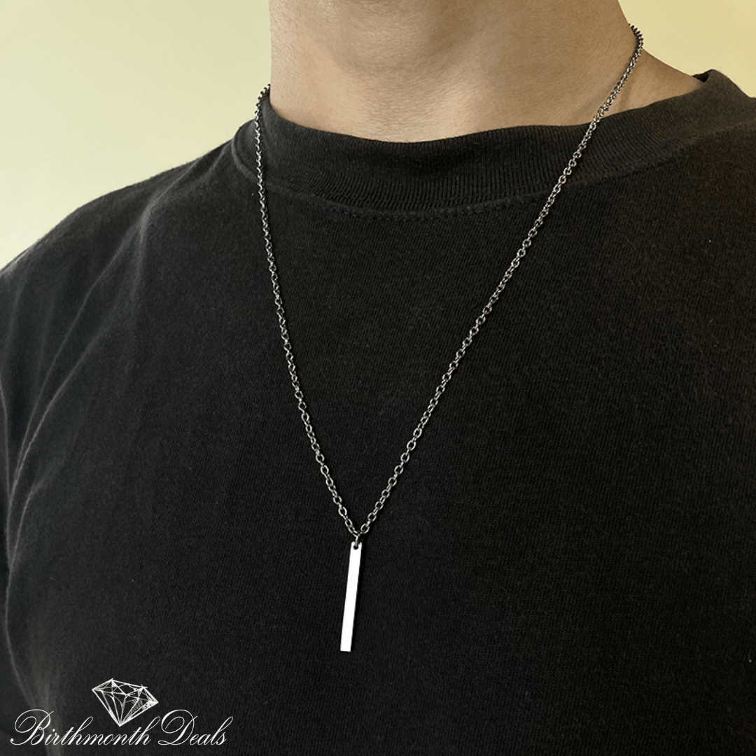 Rectangle Bar Necklace - Birthmonth Deals