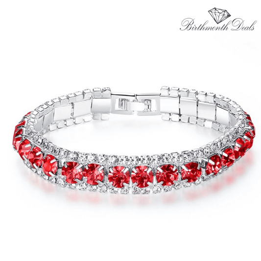 July Ruby Birthstone Bracelet - Birthmonth Deals