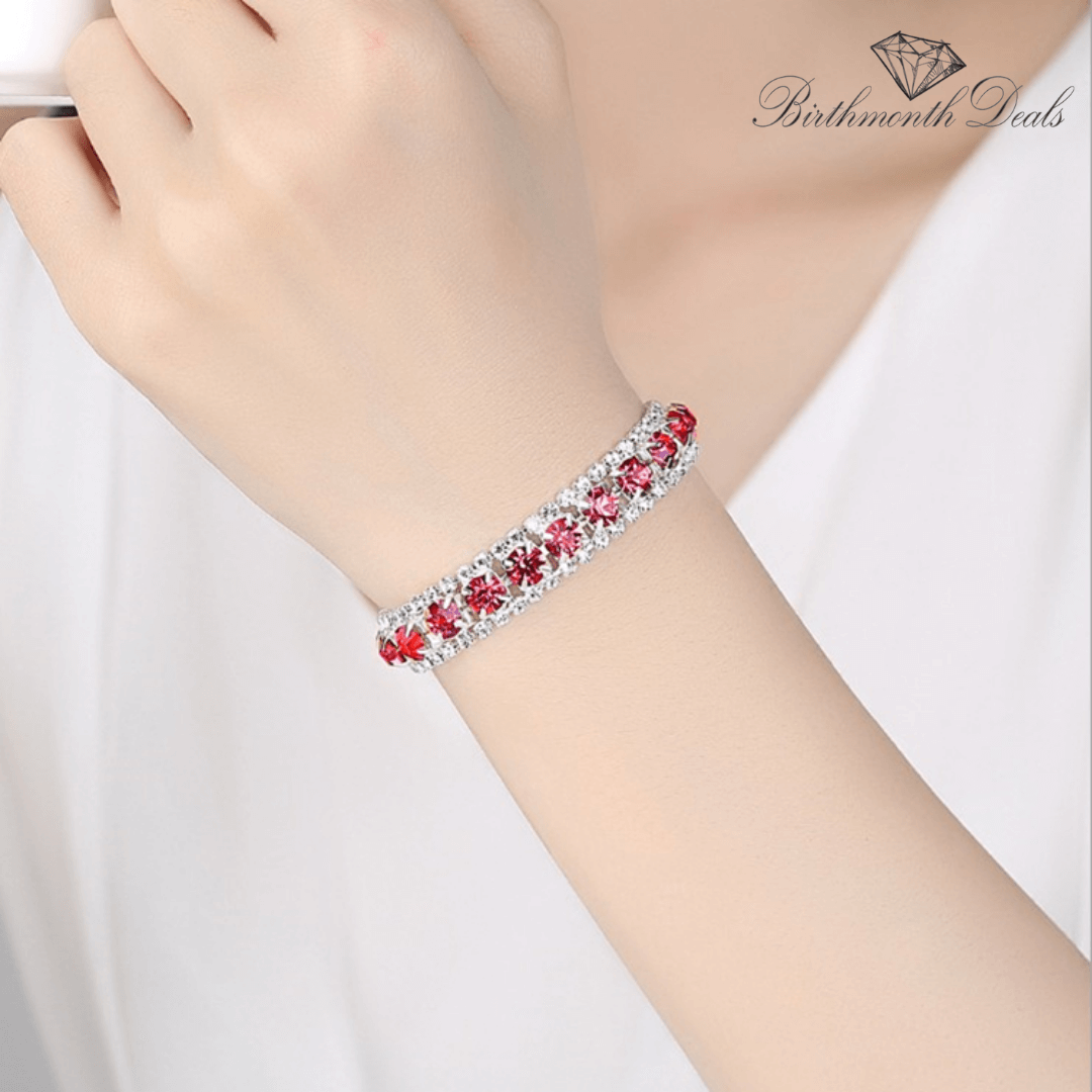 July Ruby Birthstone Bracelet - Birthmonth Deals