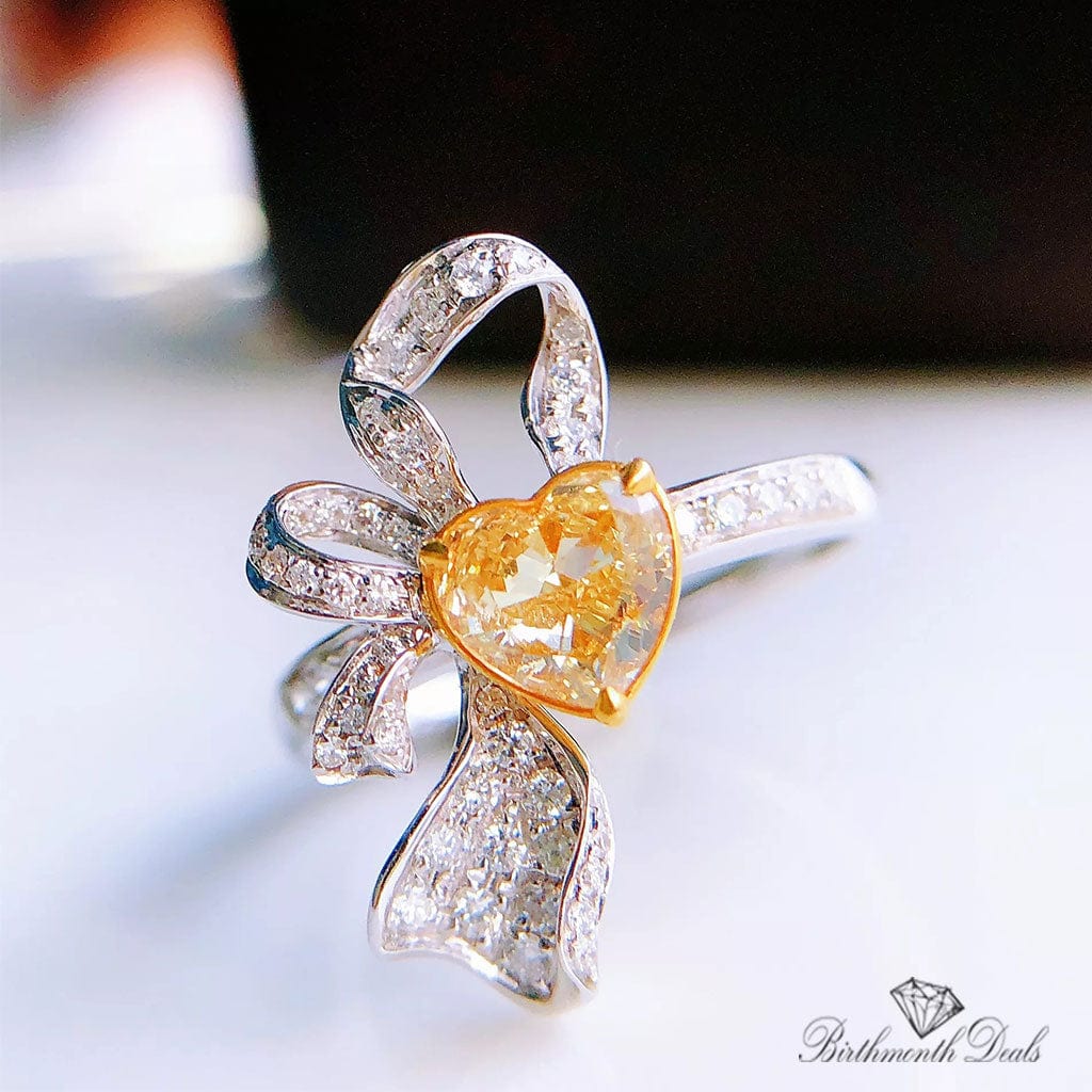 November Citrine Birthstone Ring - Birthmonth Deals