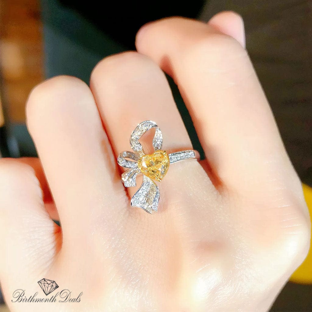 November Citrine Birthstone Ring - Birthmonth Deals