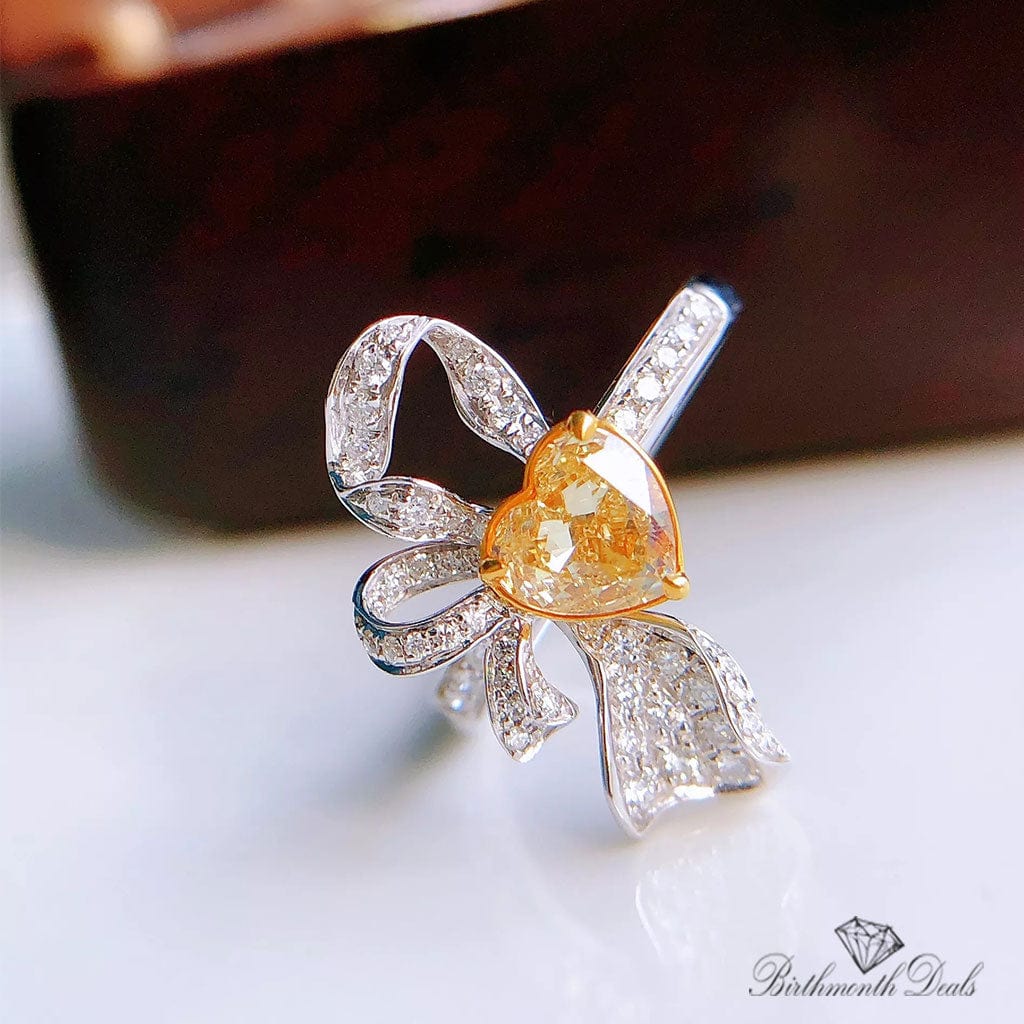 November Citrine Birthstone Ring - Birthmonth Deals