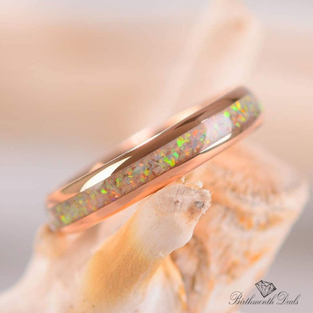 October Opal Birthstone Ring - Birthmonth Deals