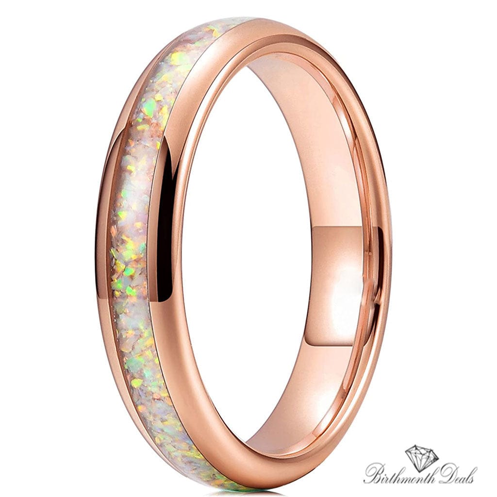 October Opal Birthstone Ring - Birthmonth Deals