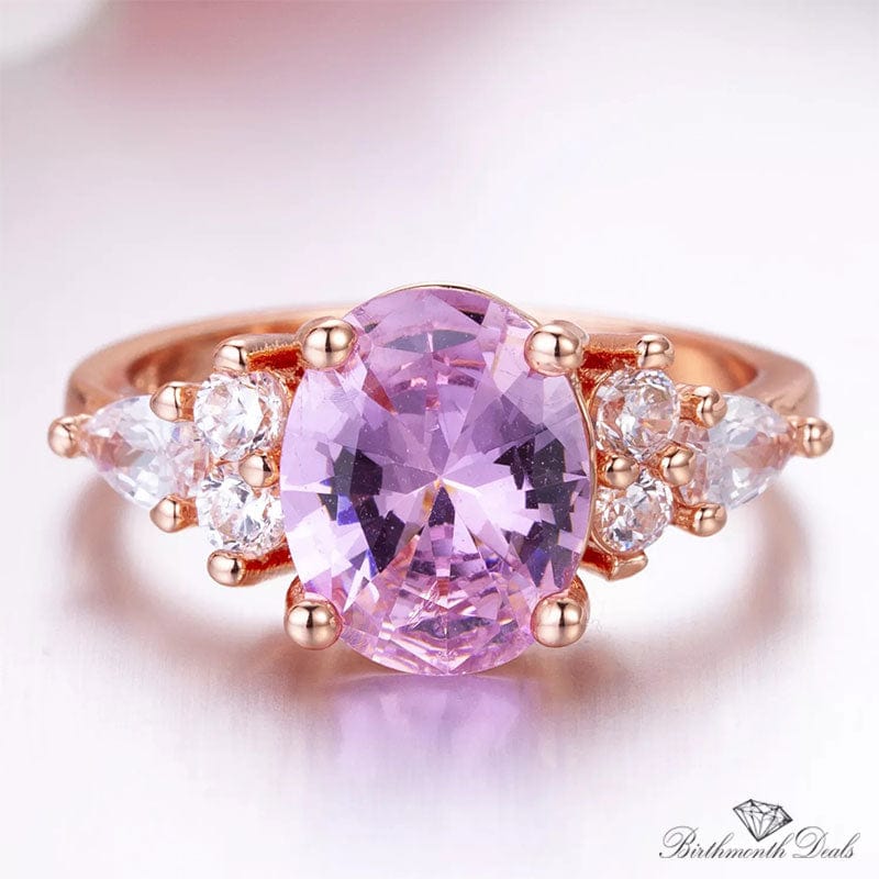 October Pink Tourmaline Birthstone Ring - Birthmonth Deals