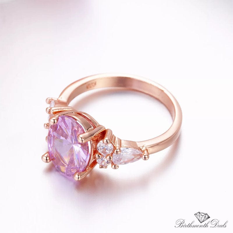 October Pink Tourmaline Birthstone Ring - Birthmonth Deals