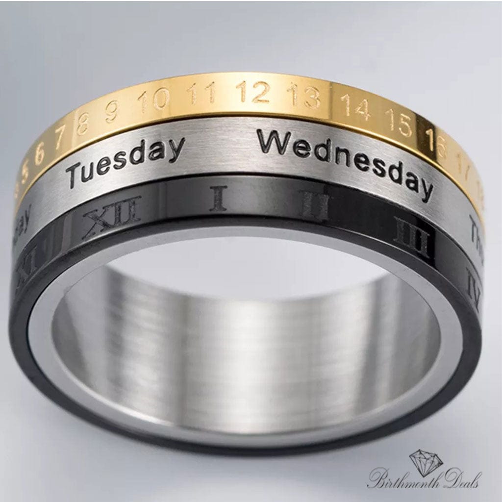 Rotatable Calendar Ring - Birthmonth Deals