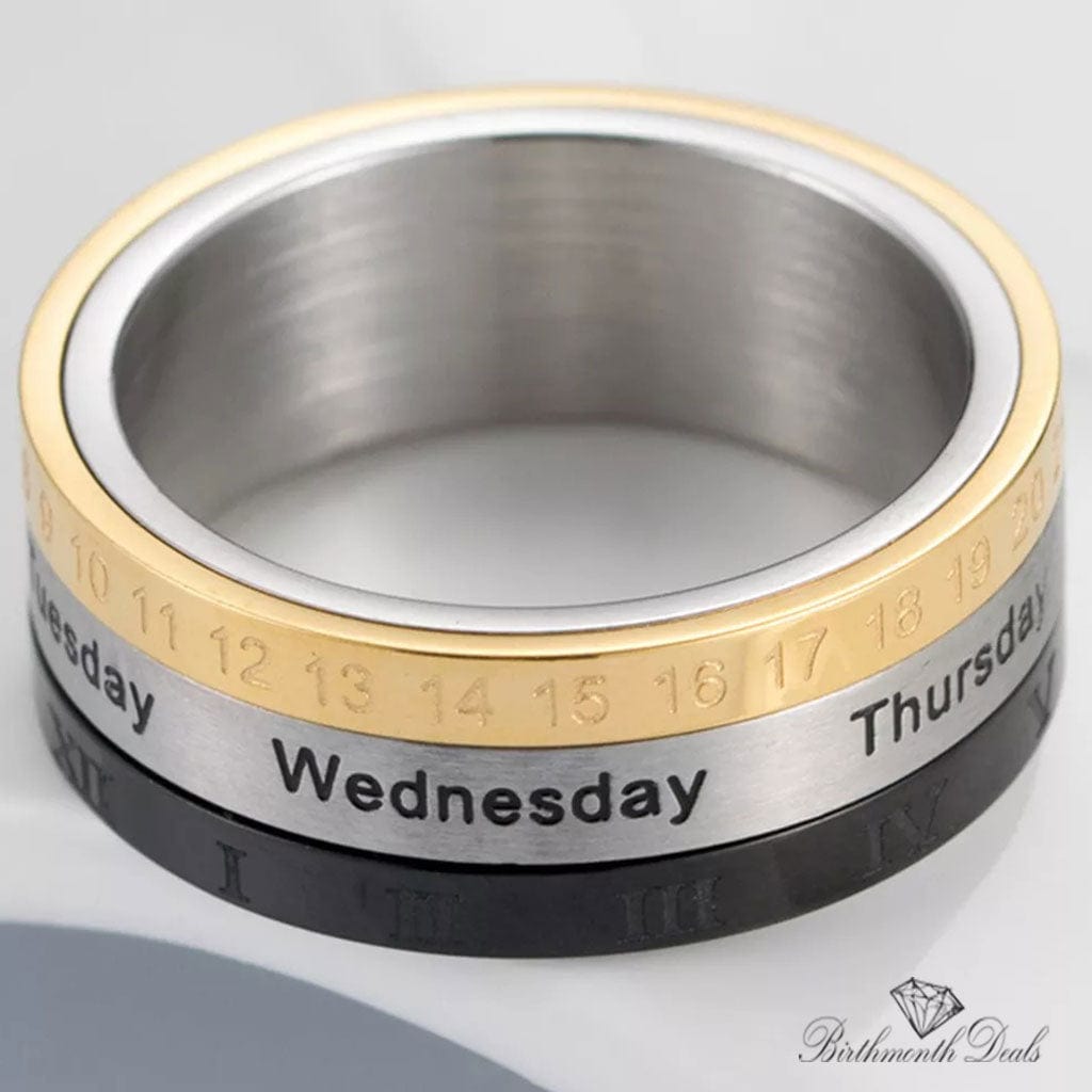 Rotatable Calendar Ring - Birthmonth Deals