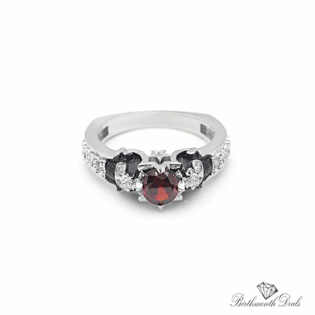 January Garnet Birthstone Ring - Birthmonth Deals