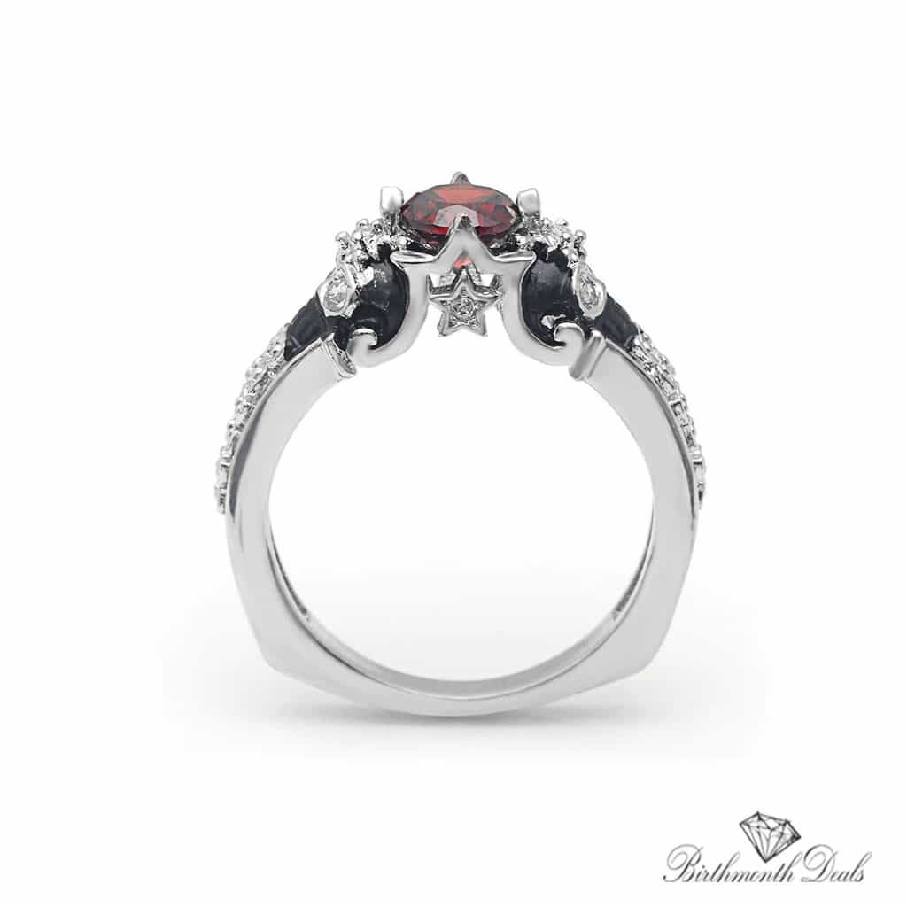 January Garnet Birthstone Ring - Birthmonth Deals