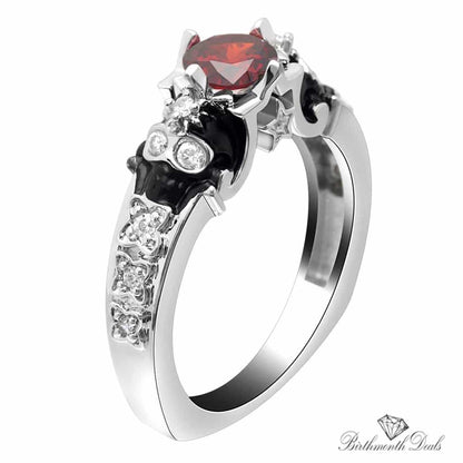 January Garnet Birthstone Ring - Birthmonth Deals