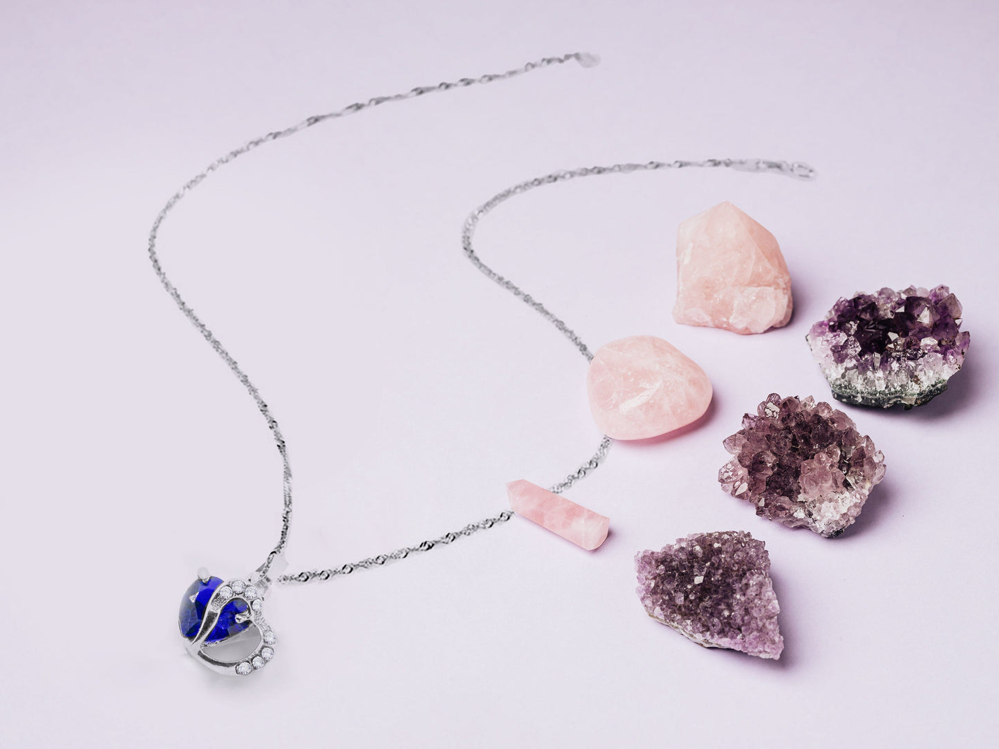 September Sapphire Birthstone Necklace - Birthmonth Deals