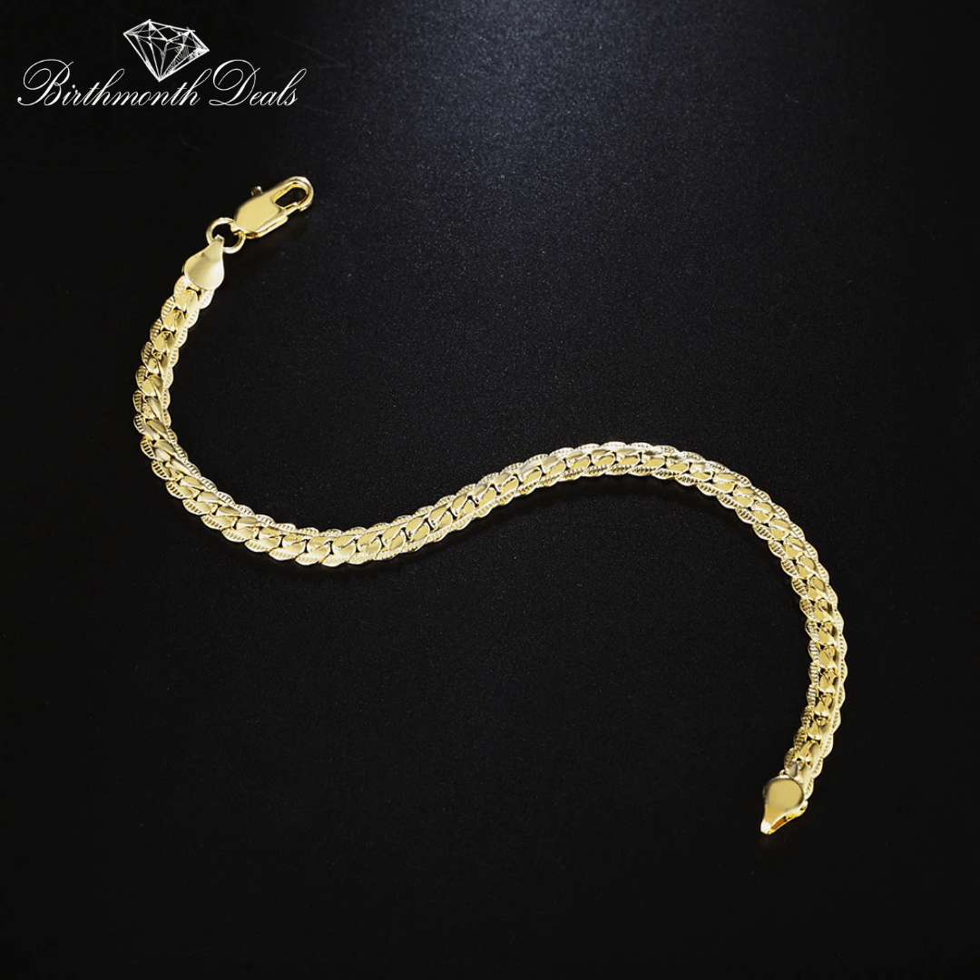 Sideways Chain Bracelet - Birthmonth Deals