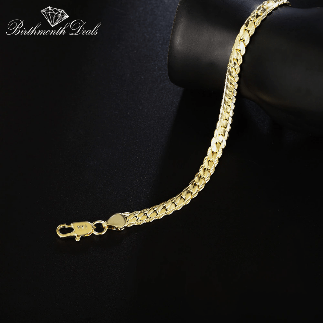 Sideways Chain Bracelet - Birthmonth Deals